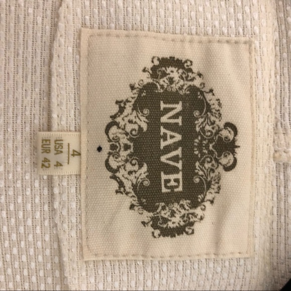 Nave women’s zipper cream jacket with hood size 4 - Picture 5 of 5